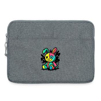 Goth Bunny Horror Rabbit Gothic Creepy Creepy - Laptop bag 15" - heather grey - Front