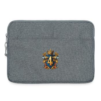 4 Nombre d’armoiries - Sacoche pour ordinateur portable 15 pouces - gris chiné - Devant