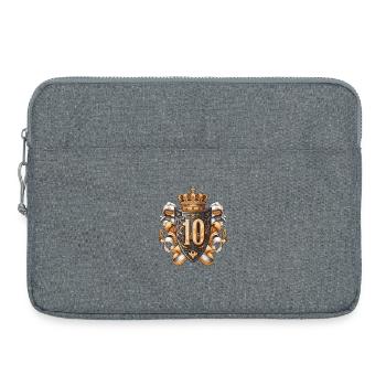 10 Zahl Wappen - Laptoptasche 15" - Grau meliert - Vorne