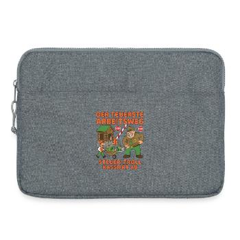 Der Teuerste Arbeitsweg - Laptoptasche 15" - Grau meliert - Vorne