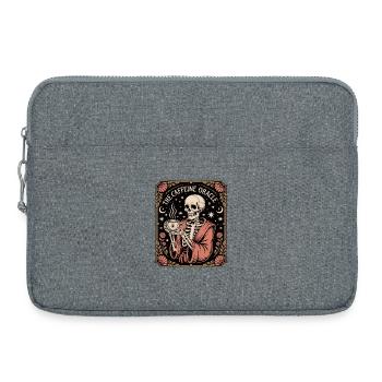 The Caffeine Oracle Skeleton Oracle Coffee - Laptop bag 15" - heather grey - Front