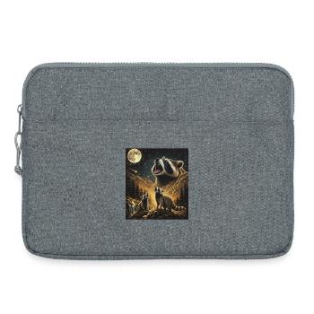 Waschbär Mond Heulen Wildlife Raccoon - Laptoptasche 15" - Grau meliert - Vorne
