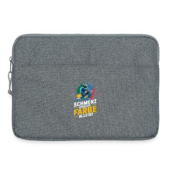 La douleur passe la couleur reste drôle Paintball - Sacoche pour ordinateur portable 15 pouces - gris chiné - Devant