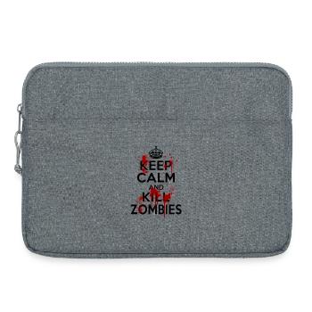 Reste calme Tuer les zombies costume divertente drôle - Sacoche pour ordinateur portable 15 pouces - gris chiné - Devant