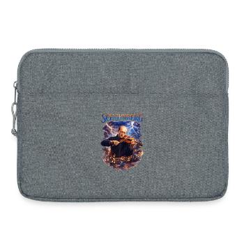 Geige im Sturm: Blitzmusik - Laptoptasche 15" - Grau meliert - Vorne