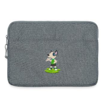 Avion en papier chien - Sacoche pour ordinateur portable 15 pouces - gris chiné - Devant