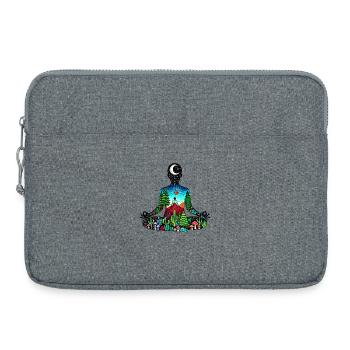 meditation nature - Laptop bag 15" - heather grey - Front