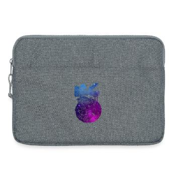 Galactic pianist on planet - Laptop bag 15" - heather grey - Front