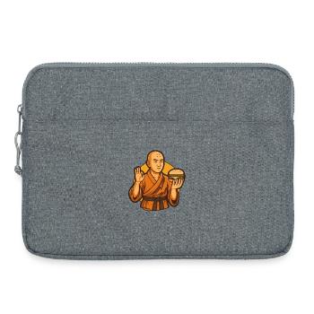 Moine Zen Burger - Sacoche pour ordinateur portable 15 pouces - gris chiné - Devant