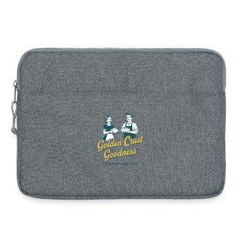 Baking sourdough bread with a golden crust - Laptop bag 15" - heather grey - Front