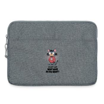 Je me suis levé chat – Drôle de diction de chat - Sacoche pour ordinateur portable 15 pouces - gris chiné - Devant
