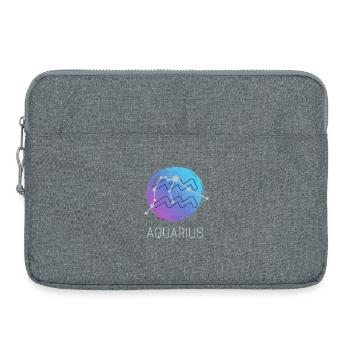 Wassermann Tierkreiszeichen Horoskop Sternzeichen - Laptoptasche 15" - Grau meliert - Vorne