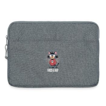 I Need A Nap Müde Katze  - Laptoptasche 15" - Grau meliert - Vorne