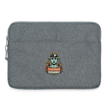 Kultiviere Deinen Geist - Sacoche pour ordinateur portable 15 pouces - gris chiné - Devant