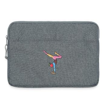 Turnerin Gymnastik Eiscreme Damen Mädchen Turnen - Laptop bag 15" - heather grey - Front