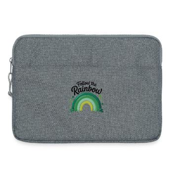 Follow The Rainbow St Patricks Day T-Shirt - Laptoptasche 15" - Grau meliert - Vorne