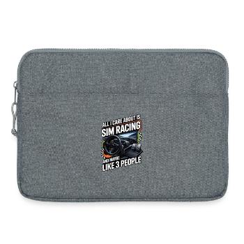 All I'm interested in is Sim Racing and Vie - Laptop bag 15" - heather grey - Front
