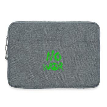 PAS DE GUERRE – Déclaration pour la paix contre la guerre - Sacoche pour ordinateur portable 15 pouces - gris chiné - Devant