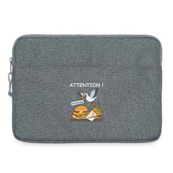 Lustiges Fischbrötchen Küstenhumor Nordsee Ostsee - Laptoptasche 15" - Grau meliert - Vorne