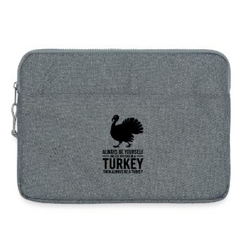 Truthahn Sprüche Pute Lustiges Truthuhn Geschenk - Laptoptasche 15" - Grau meliert - Vorne