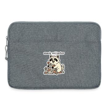 Motif du raton laveur collectionneur de snacks - Sacoche pour ordinateur portable 15 pouces - gris chiné - Devant