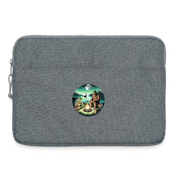 Alien Bigfoot UFO Sasquatch Believers Spaceship - Laptop bag 15" - heather grey - Front