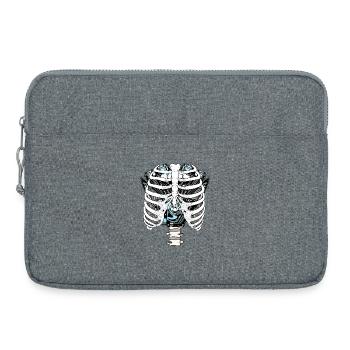 Ribcage Circuit Engine Motorcycle Mechanic - Laptop bag 15" - heather grey - Front