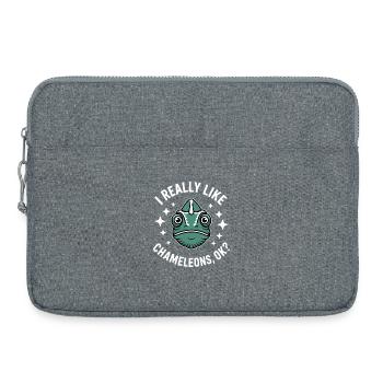 Don des Drôles Caméléons Drôles de Expressions Caméléon - Sacoche pour ordinateur portable 15 pouces - gris chiné - Devant