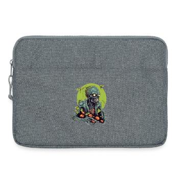 Halloween - Zombie - Horreur - Sorcière - Sacoche pour ordinateur portable 15 pouces - gris chiné - Devant