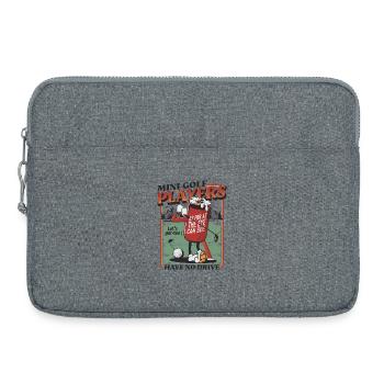 Lustiges Golfer Design für Golf Spieler - Laptoptasche 15" - Grau meliert - Vorne