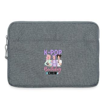 K Pop Birthday Party Squad - Laptoptasche 15" - Grau meliert - Vorne
