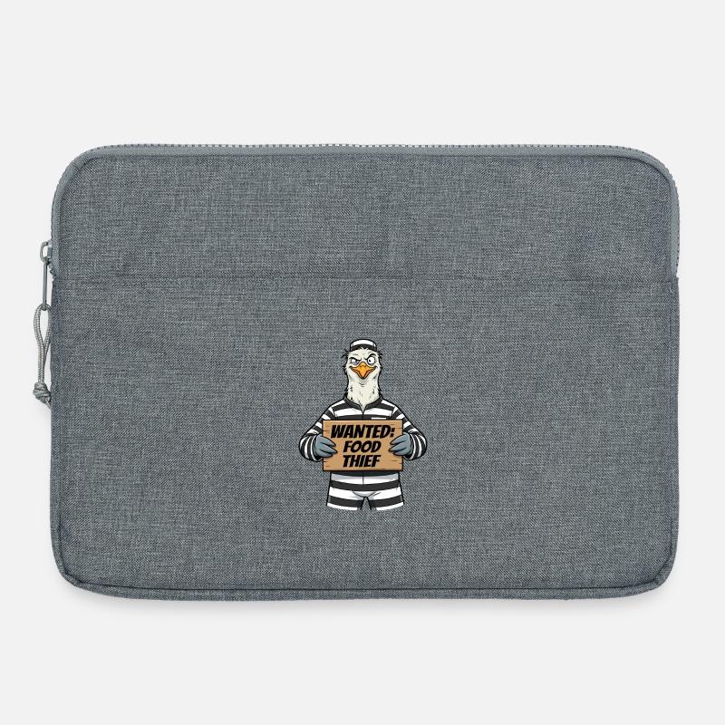 Freche Möwe Spruch Norddeutscher Humor - Laptoptasche 15" - Grau meliert