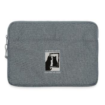 Ich denke nicht Katzenspiegel Humor - Laptoptasche 15" - Grau meliert - Vorne