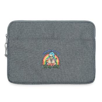 Chronically Ill Fibromyalgia Awareness - Laptop bag 15" - heather grey - Front