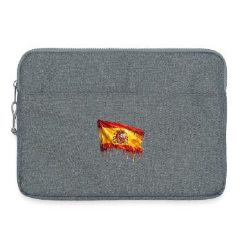 Tröpfelnde Spanienflagge Kunst - Laptoptasche 15" - Grau meliert - Vorne