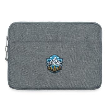 Alpen Gipfelsee Landschaftsabzeichen - Laptoptasche 15" - Grau meliert - Vorne