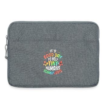 Guten Tag, um kleinen Menschen bei der Kommunikation mit SLP zu helfen - Laptoptasche 15" - Grau meliert - Vorne