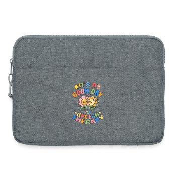 orthophoniste : c’est une bonne journée pour l’orthophonie - Sacoche pour ordinateur portable 15 pouces - gris chiné - Devant