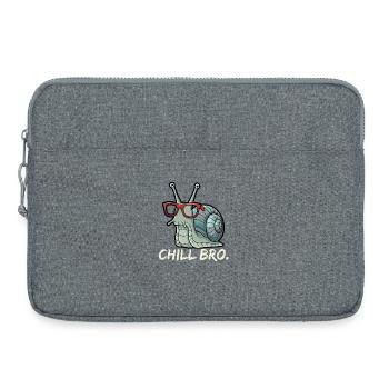 Chill Bro Funny Snail - Laptop bag 15" - heather grey - Front