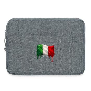 Italienische Flagge bunte Farbe - Laptoptasche 15" - Grau meliert - Vorne