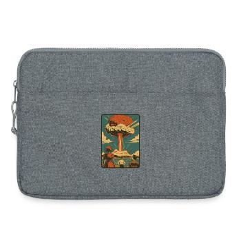 Retro Atom Explosion Pilzwolke - Laptoptasche 15" - Grau meliert - Vorne