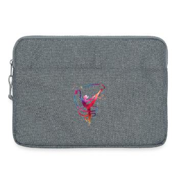 Gymnaste avec fanfare Gymnastique rythmique - Sacoche pour ordinateur portable 15 pouces - gris chiné - Devant