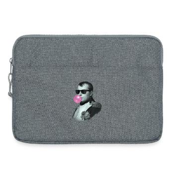 Napoleon with chewing gum and sunglasses - Laptop bag 15" - heather grey - Front