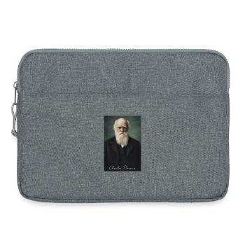 Charles Darwin Porträt - Laptoptasche 15" - Grau meliert - Vorne