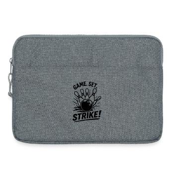 Game Set Strike Bowling Champion Sport Look - Laptop bag 15" - heather grey - Front
