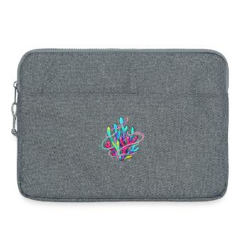 Tourbillon de corail néon - Sacoche pour ordinateur portable 15 pouces - gris chiné - Devant
