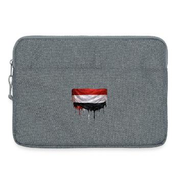 Jemen Flagge in bunter Farbe - Laptoptasche 15" - Grau meliert - Vorne