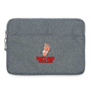 Don't Mess With Me Foot Graphic - Laptop bag 15" - heather grey - Front