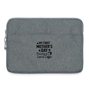 Erster Muttertag Humor Mama Geschenkidee Familie - Laptoptasche 15" - Grau meliert - Vorne