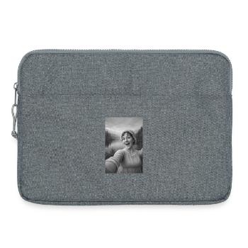 Autoportrait de Jane Austen - Sacoche pour ordinateur portable 15 pouces - gris chiné - Devant